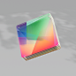 animation  cinema4d coaster color glass motion product rainbow redshift objet