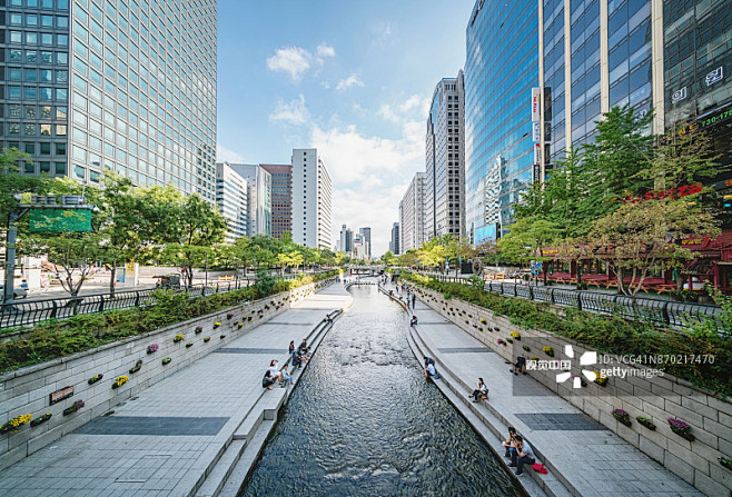 韩国首尔清溪川溪图片素材