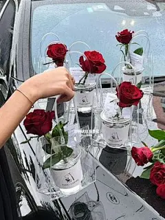 网红ins风奶茶手提袋鲜花咖啡手拎袋摆摊花单支花束玫瑰花包装袋-淘宝网