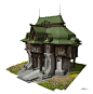 Fantasy village, Pengzhen Zhang : Buildings from a fantasy village . they are from some class demos I did.