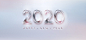 Silver background new year 2020