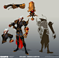 Roland, Vinod Rams : Unreleased hero concept from Gigantic. 
Roland was one of the first characters I created for Gigantic. He went through many gameplay and visual design changes and never made it back into the final game. 

He's an ex-cop from Sky City,