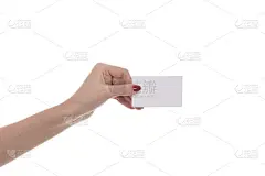 名片在女人手里白白的