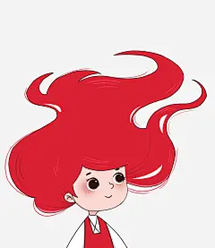 手绘红发美人鱼小女孩高清素材 人物 可爱 大海 美人鱼 免抠png 设计图片 免费下载