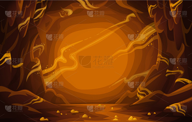 黄金,财政部,洞穴,卡通,坟墓,自然,闪...