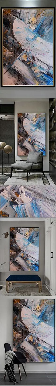 高清立体抽象油画艺术玄关（一千五百三十五）