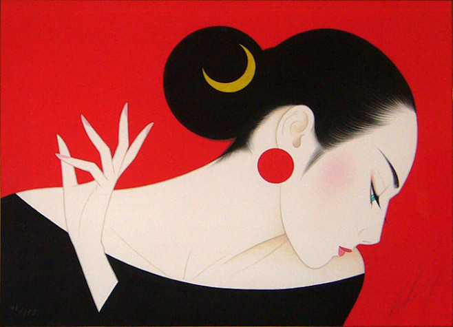 东方女郎版画 可以秒掉半数女王节海报 ​...
