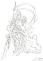 #四方神#白虎监兵神君——虎爷战斗版线稿