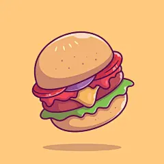 可爱动物宇航员食物儿童角色吉祥物形象卡通插画