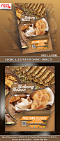 Bekery House Flyer Poster Magazine Template - Restaurant Flyers