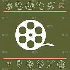 影片,图标,线轴,分离着色,传媒,创造力,相机,电视机,技术