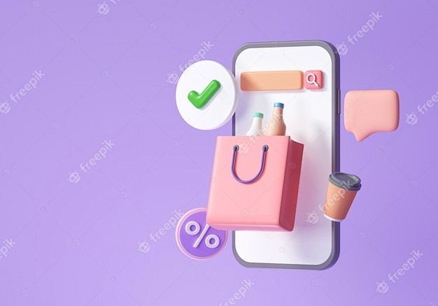 在线购物应用程序、电子商务、智能手机购物...
