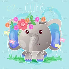 可爱的,仅一朵花,生日,请柬,粉色,动物花纹,女婴,壁纸,淋浴,爱