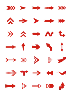 矢量几何箭头图标方向素材手绘指向装饰图标_40806481_2