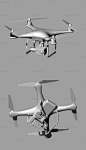 大疆精灵无人机四轴飞行器犀牛模型3D模型obj模型
