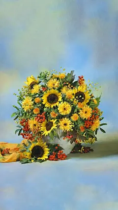 花卉 花 花朵 插花艺术 花艺 插花 花束 向日葵 菊花 雏菊