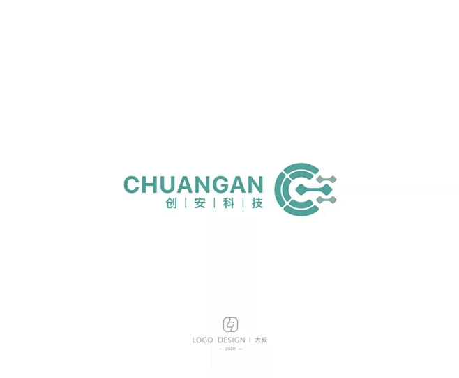 学LOGO-创安科技-科技logo-单字母构成-cloog-创意logo-现代logo-花瓣网