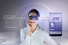 优秀设计采集到未来科技 VR 全息投影图像海报