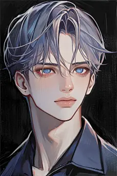 经典艺术插画,男生,画风加强,LoRA,