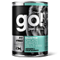 Sleek, unique design for Go! pet food packaging: 