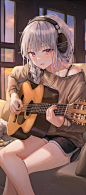 TOKKYU  二次元少女  
动漫壁纸  弹吉他