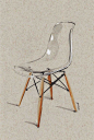 Chair sketch. Quick 10min sketch of transparent Eames. Less lines more realistic. @wrenchbone: 