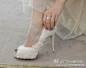 哇！这双婚鞋太精致了！！！爱爱爱！！！ ~（#丁丁婚展#http://t.cn/SztVP1）