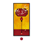 新中式装饰画客厅沙发背景墙禅意中国风现代茶室挂画红色玄关壁画-淘宝网