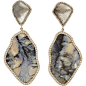 Monique Péan Atelier Diamond & Woolly Mammoth Tooth Drop Earrings, ht