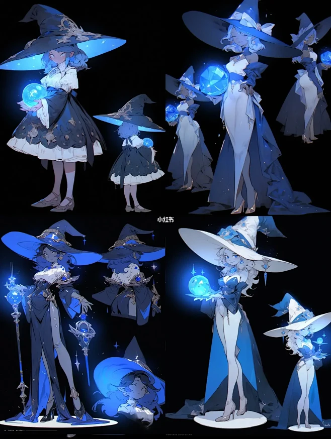 魔法系列IMidjourney-宝石魔女-Al角色设计图片_ai画图片素材-花瓣网