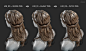 Long Hair & Braids - 08/18, William Moberg : This hairstyle allowed me to try braids and focus on  haircard direction. Since the hair is larger than my previous projects I also present a few initial LOD steps that help negate the extra triangles. 
All