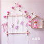 ins韩风儿童房墙面装饰创意照片墙装扮少女心房间墙壁粉色挂件-淘宝网