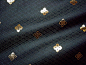 日本进口 和风布料 织锦缎 金襕织物 西阵织 有职花菱（绀）-淘宝网