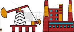 分离着色,石油钻塔,商务,技术,图像,汽油,海洋,工业,建筑业