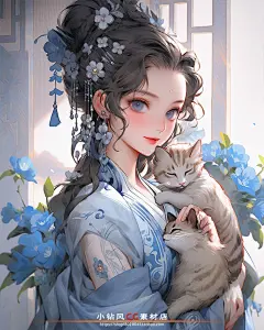 国风AI插画人物参考图集 卡通插画原画设计素材 游戏美术资源-淘宝网