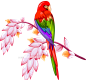 [美工云]-Cartoon-Flower-Bird卡通植物鲜花鸟类矢量EPS下载_PNG：