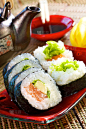 寿司卷,太卷,芥末酱,健康食物,无人,海产,特写,健康生活方式,日本食品,清新