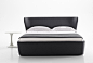 Double bed / contemporary / with upholstered headboard / upholstered - PAPILIO - B&B Italia