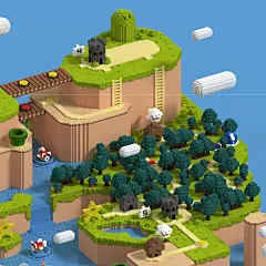 Super Mario World Voxel, Marcio Augusto Lopes : A study about voxels graphics with Magicavoxel.