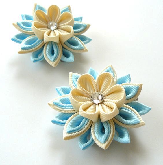 Kanzashi  Fabric Flo...