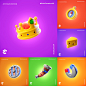 3D color design game Icon object props solosalsero still life blender