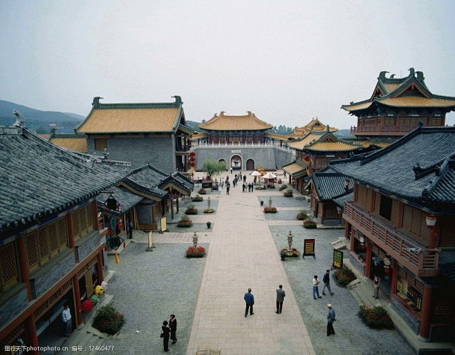 中国古代城楼街道