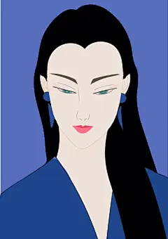 临摹于2019.05.04。原作者：鹤田一郎。微博上面看到一组他的插画，很惊艳。我临摹的时候发现原画作没有用很深色的描边，自然色块过渡比较多。（AI临摹作品，我发现我上色的没找到方法，只用画笔，涂边缘会不方便）