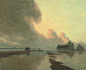 Alexandre Jacob, On the flood plain at dusk.