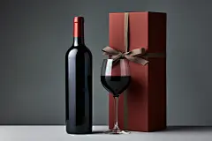 样机素材葡萄酒红酒酒瓶包装样机模型