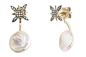 Gold & sapphire studs, £440 (top); Gold & pearl earrings (attached), £300, both by Annoushka  Read more at http://www.tatler.com/news/articles/january-2015/trend-alert---earrings#EFkwL80WiuXruIgG.99: 