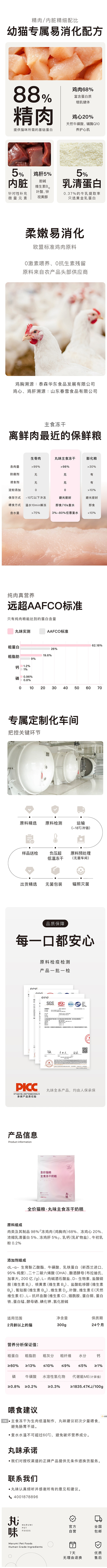 【丸味】全价猫粮离乳期幼猫奶糕生骨肉增肥...