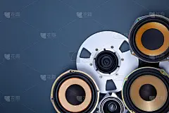 音频声音扬声器和开放卷轴对象收集