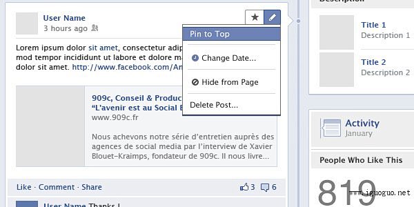 Facebook Pages GUI