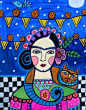 Mexican Folk Art Poster of Painting  Ginger by HeatherGallerArt, $24.00